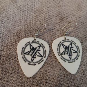MOTLEY CRUE GUITAR PICK EARRINGS